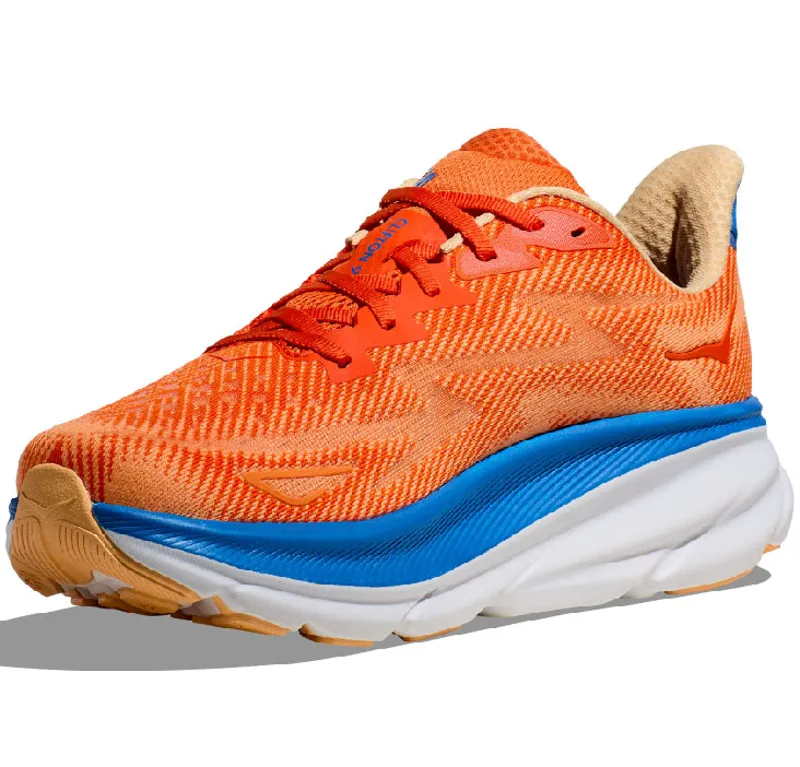 Hoka One One Men's Clifton 9 Vibrant Orange/Impala-3